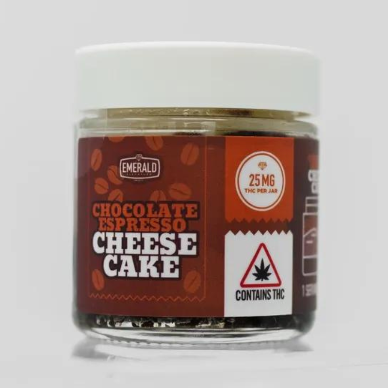 25MG THC Chocolate Espresso Cheesecake Single Serving